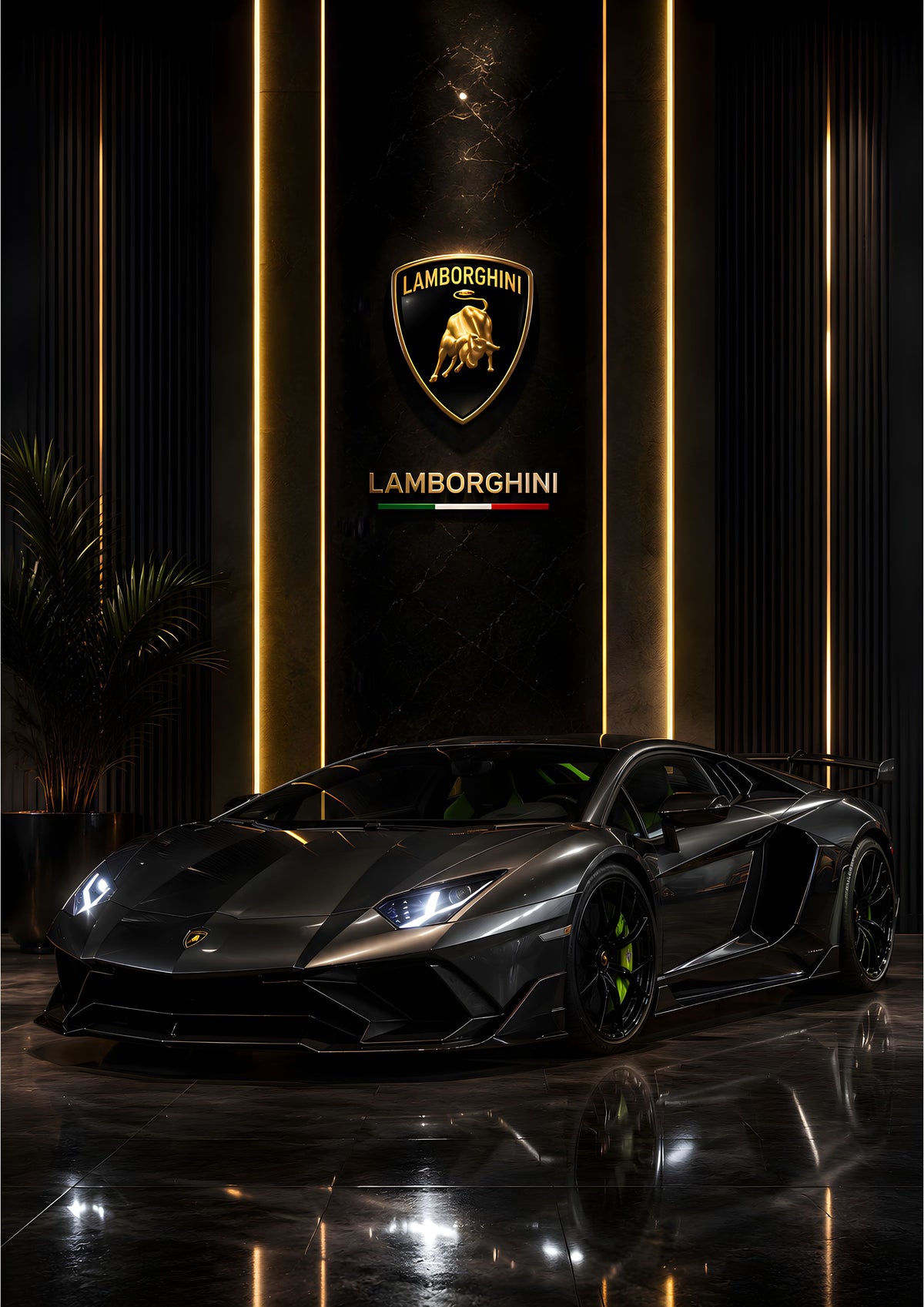 Lamborghini Aventador Showroom Edition - Metal Wall Art