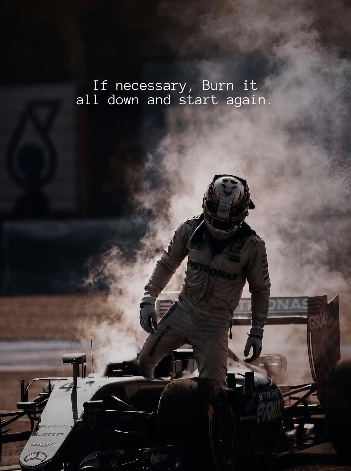 Formula One Spirit - Burn It All Down Racing Wall Art
