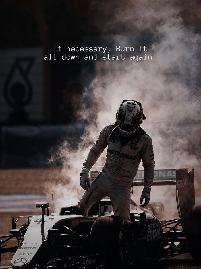 Formula One Spirit - Burn It All Down Racing Wall Art