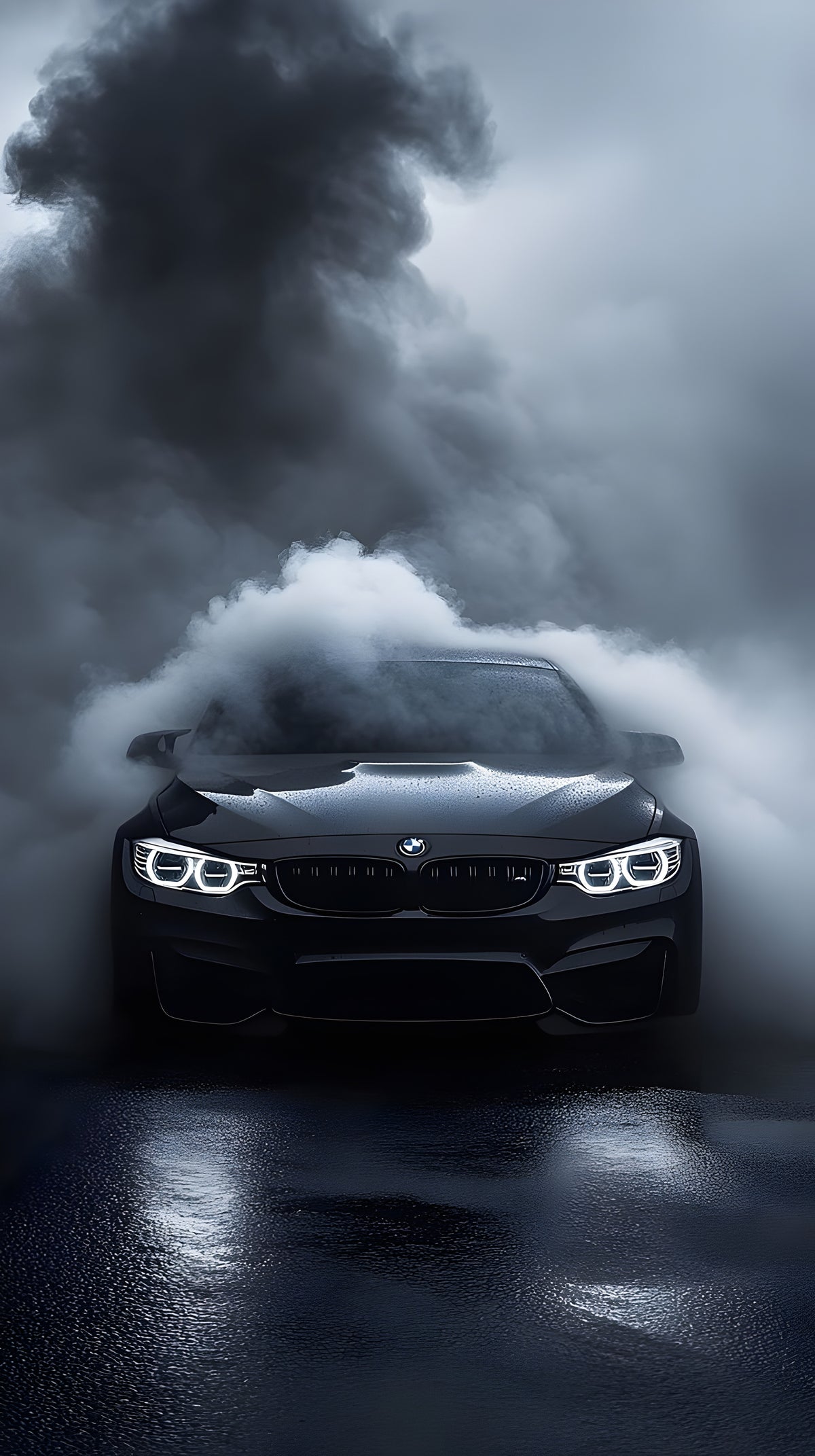 BMW M4 Burnout - Smoke & Power Metal Wall Art