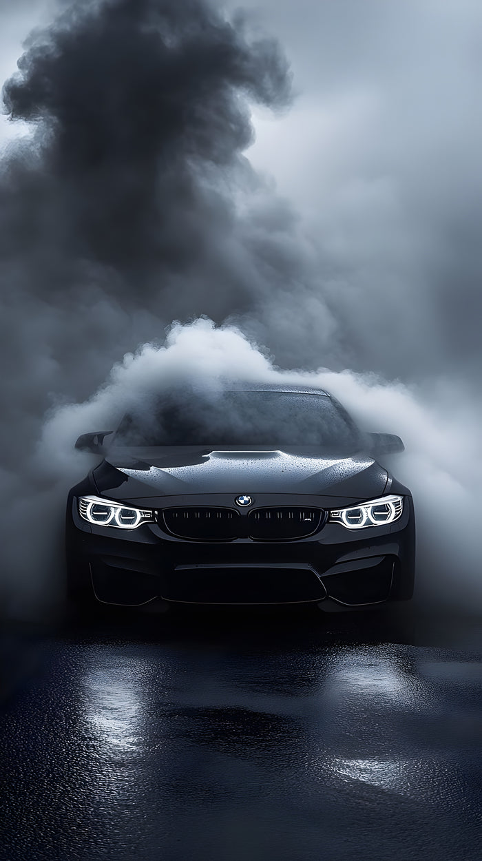 BMW M4 Burnout - Smoke & Power Metal Wall Art