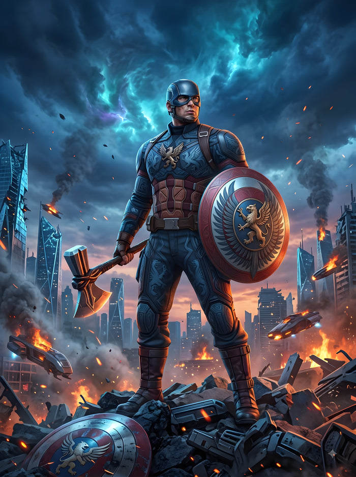 Captain America – Guardian of Hope Metal Wall Art