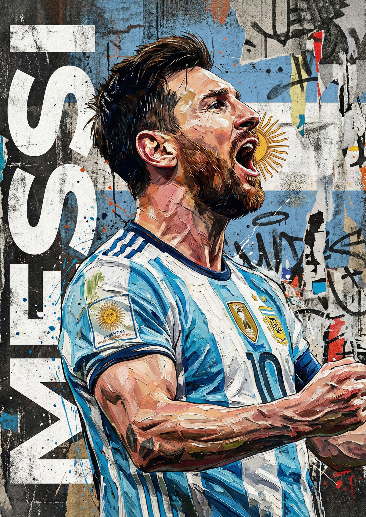 Lionel Messi Metal Poster | FIFA World Cup 2026 | 11.7 × 8.3 inches
