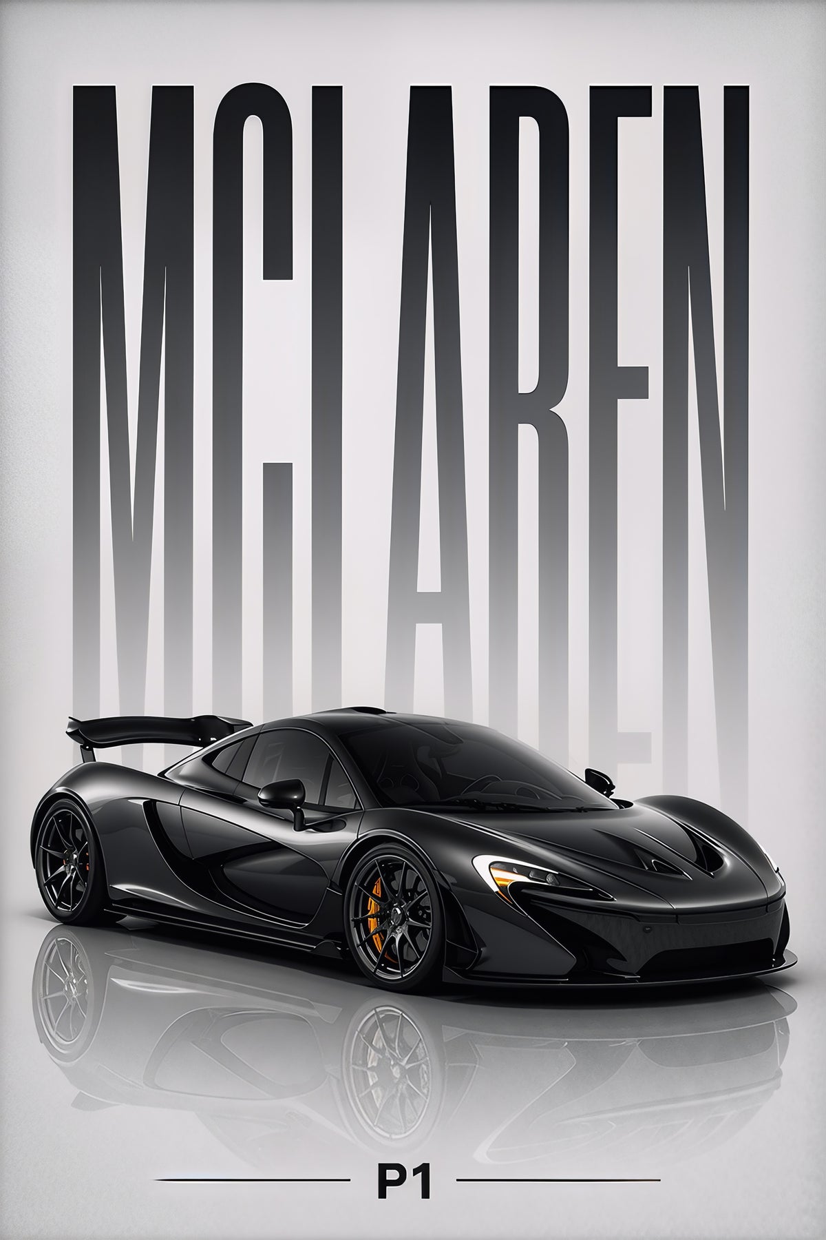McLaren P1 – Hybrid Hypercar Metal Wall Art