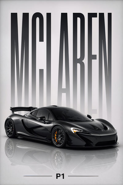McLaren P1 – Hybrid Hypercar Metal Wall Art