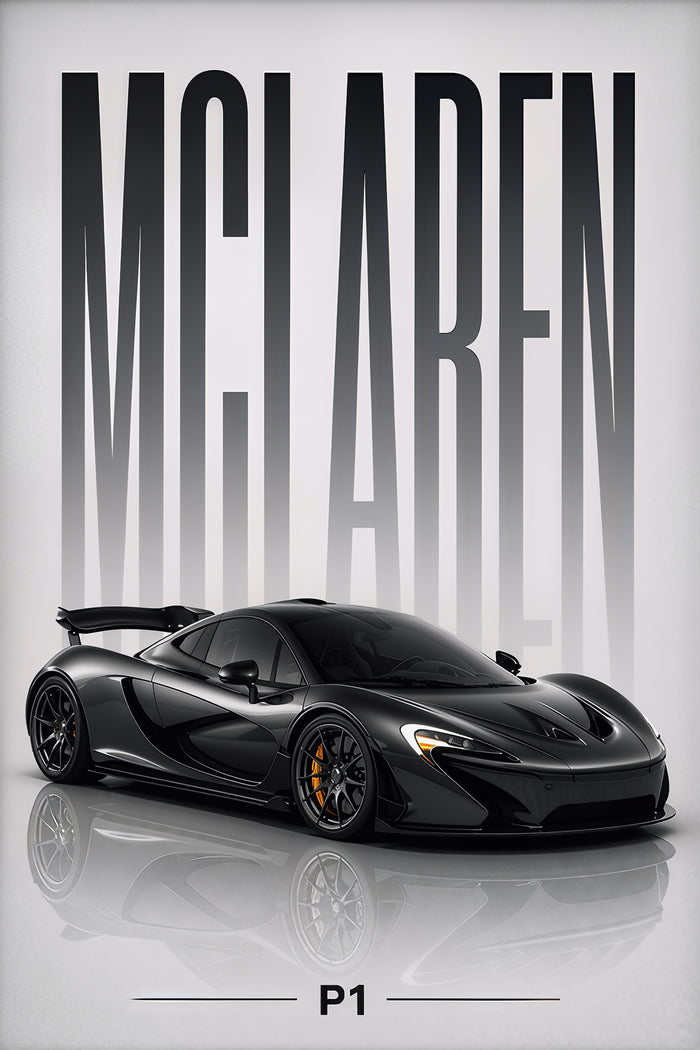 McLaren P1 – Hybrid Hypercar Metal Wall Art