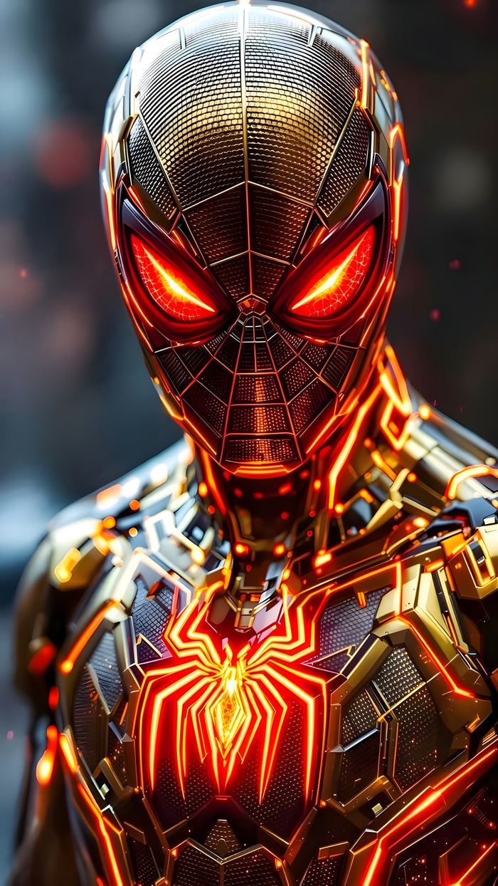 Spider-Man – Neon Web Metal Wall Art
