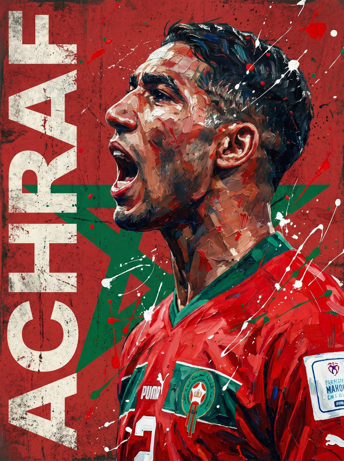 Achraf Hakimi Metal Poster