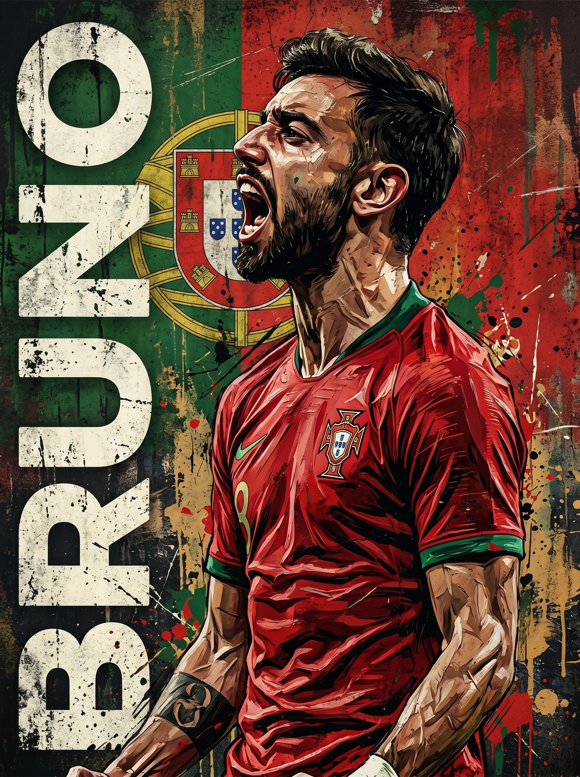 Bruno Fernandes Metal Poster