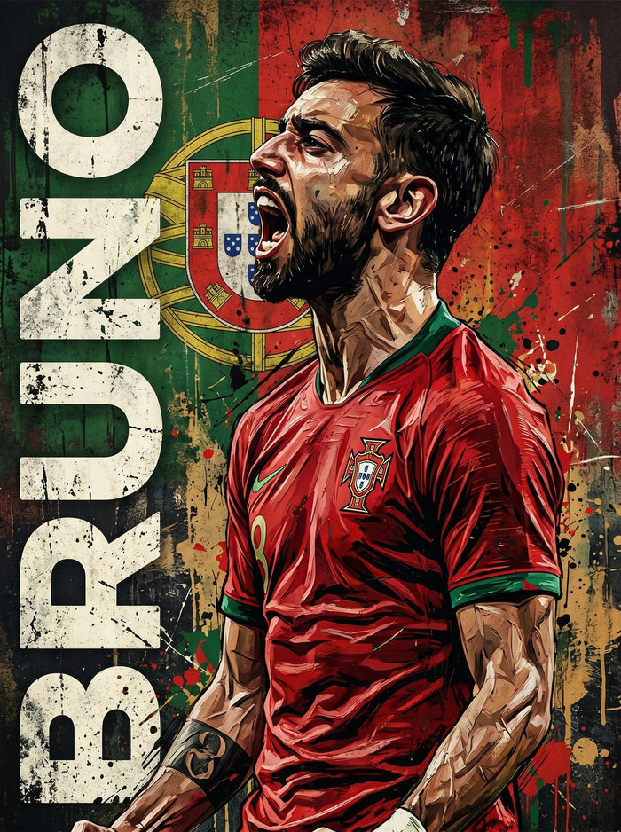 Bruno Fernandes Metal Poster