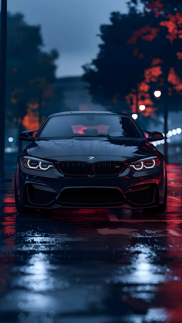 BMW M4 Midnight Reflections - Luxury Automotive Wall Art