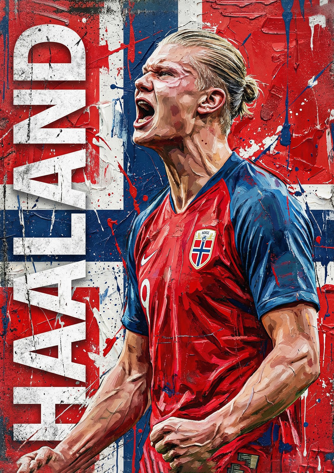 Erling Haaland Metal Poster