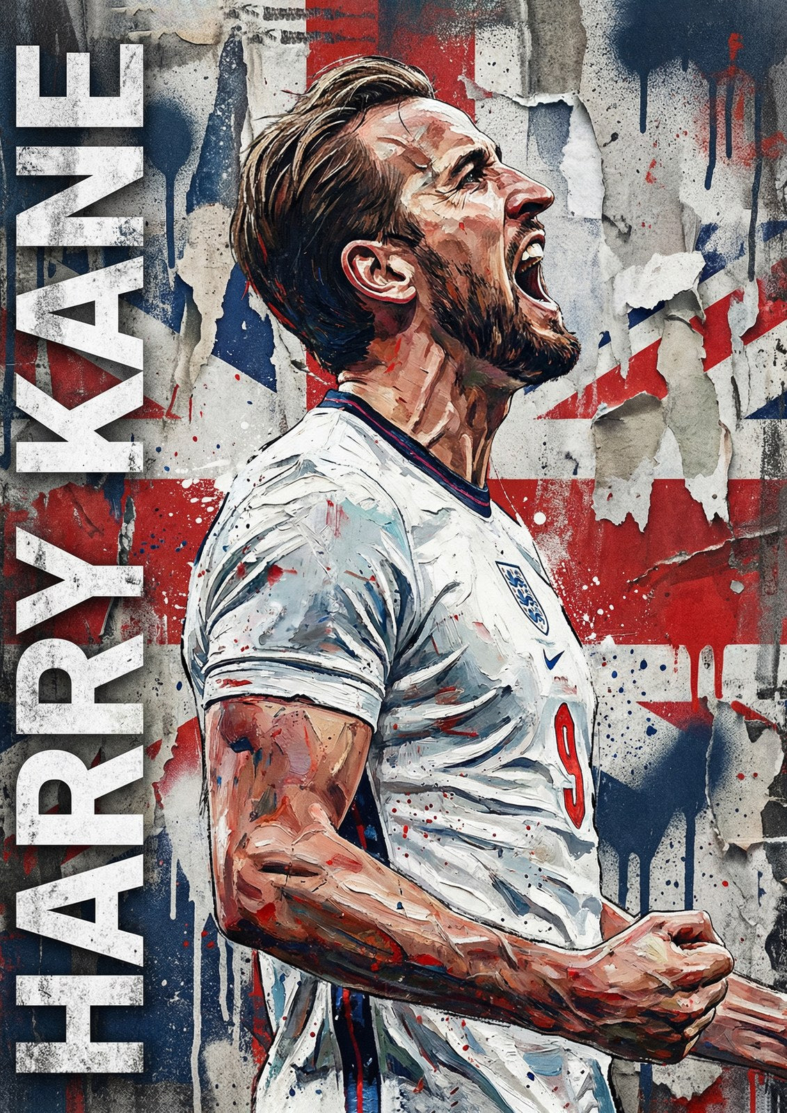 Harry Kane Metal Poster