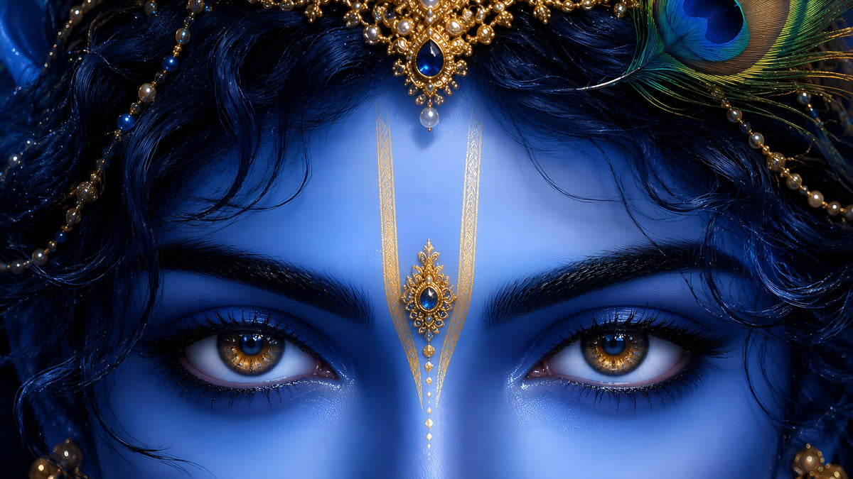 Krishna Divine Gaze Metal Poster