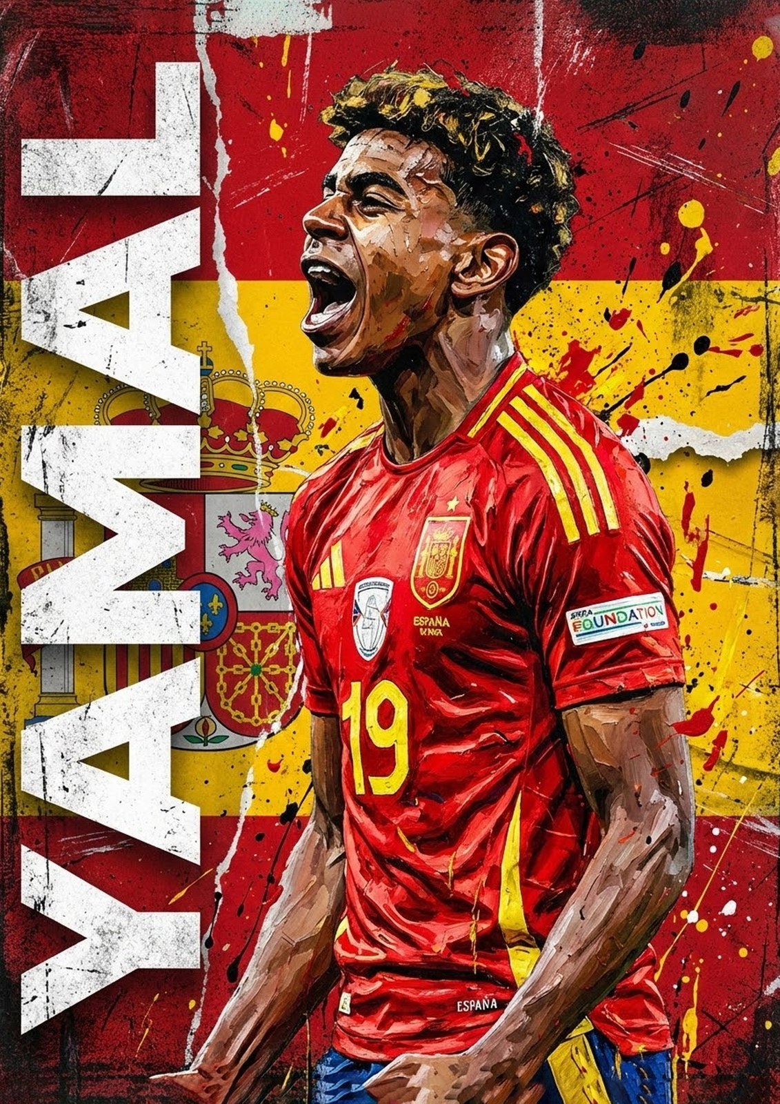 Lamine Yamal Metal Poster