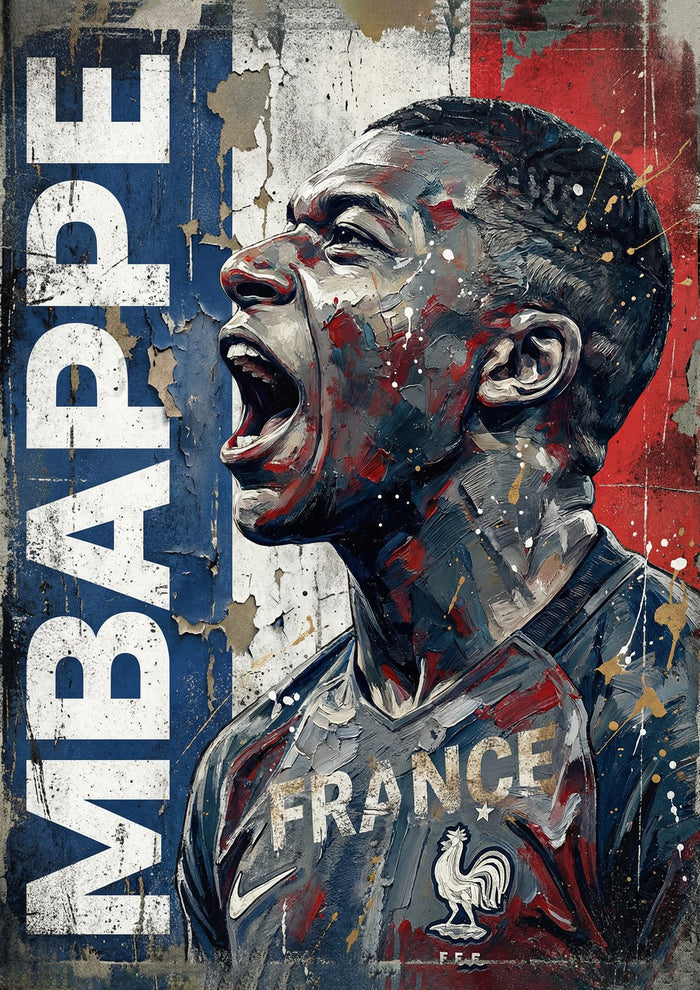 Kylian Mbappé Metal Poster