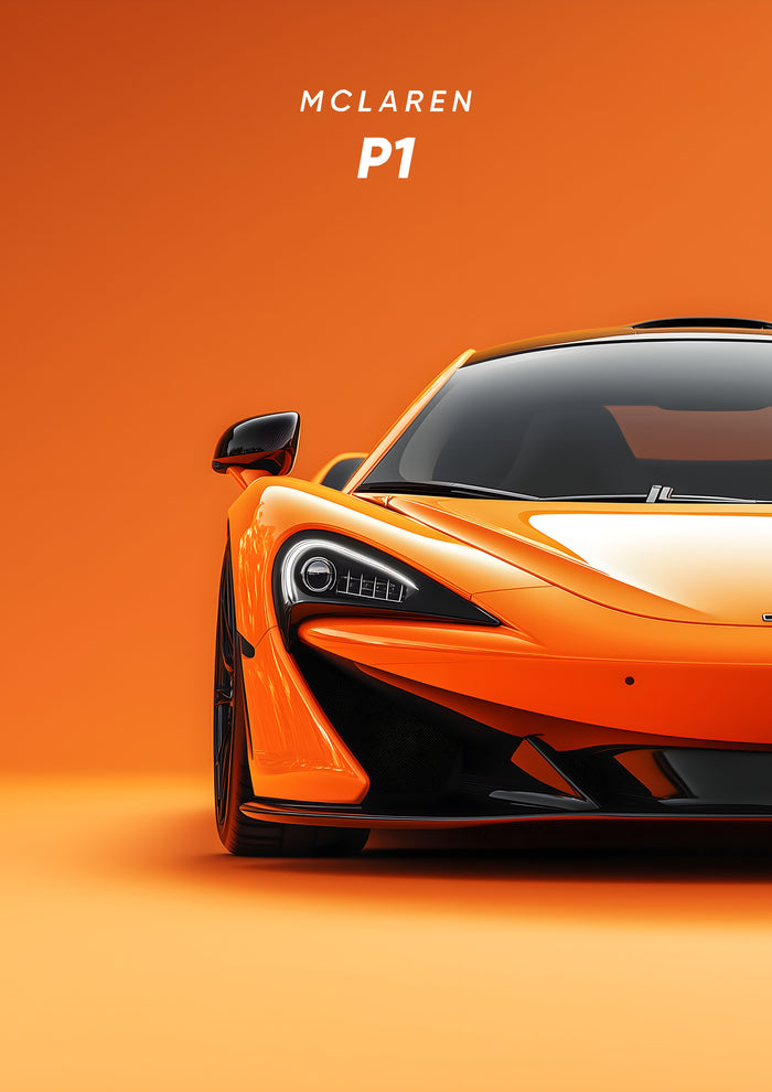 McLaren P1 – Hypercar Silhouette Metal Wall Art