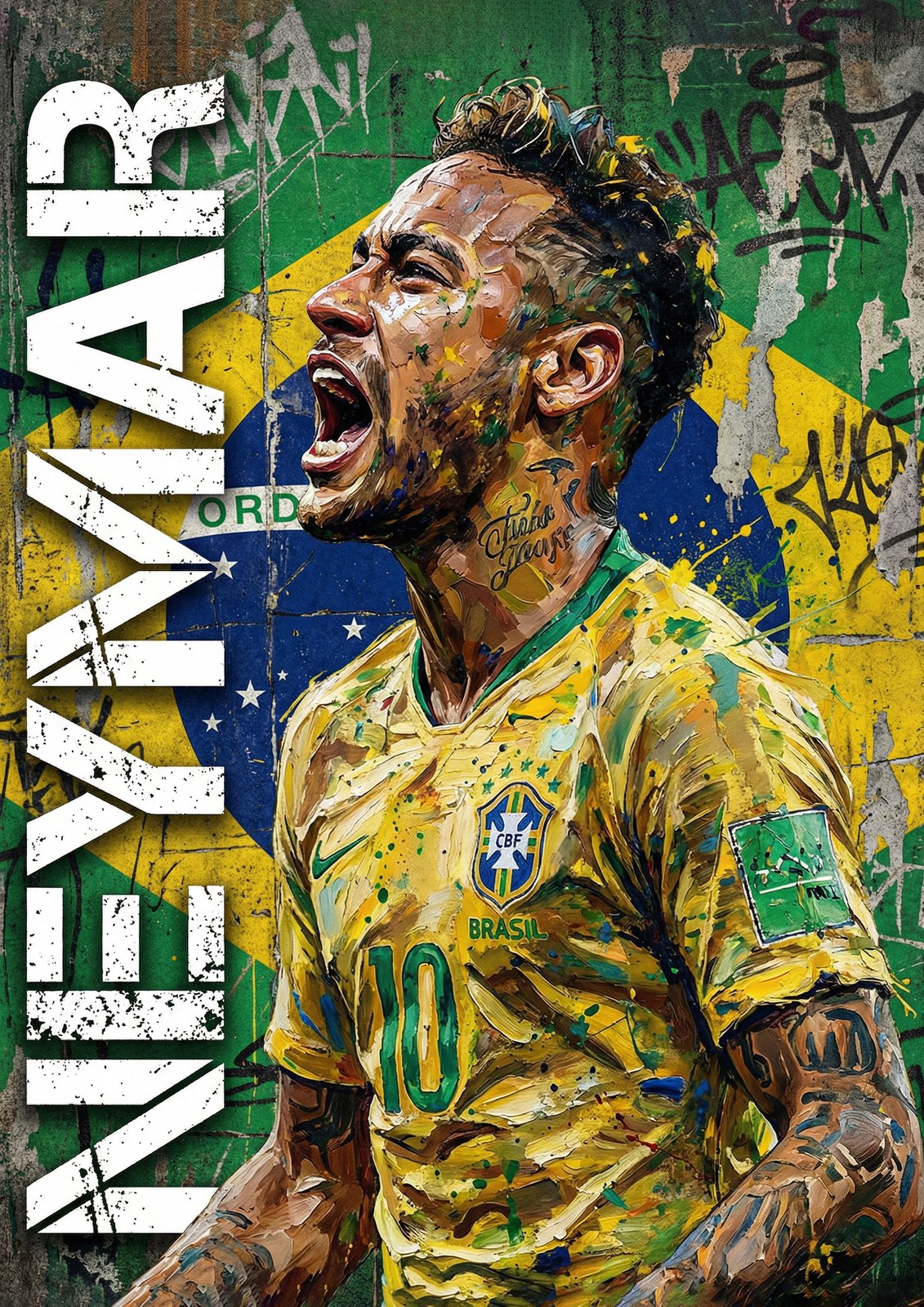 Neymar Jr Metal Poster