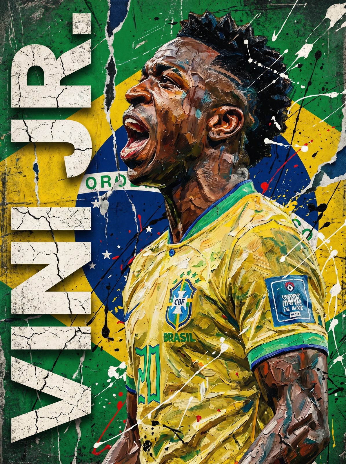 Vinícius Júnior Metal Poster