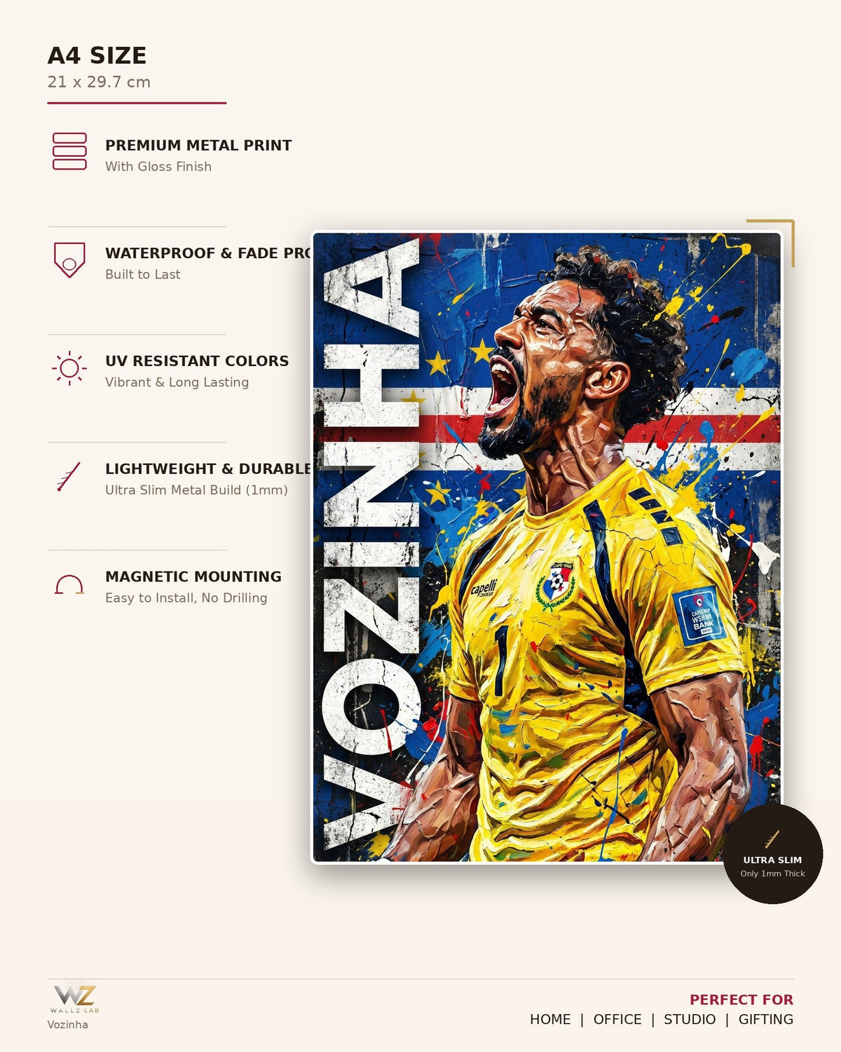 Vozinha Metal Poster - size and features